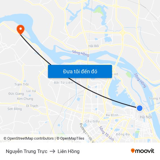 Nguyễn Trung Trực to Liên Hồng map