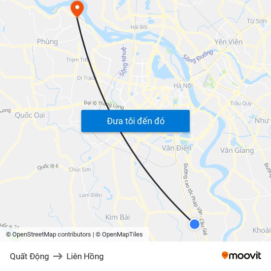 Quất Động to Liên Hồng map