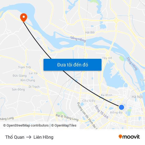 Thổ Quan to Liên Hồng map