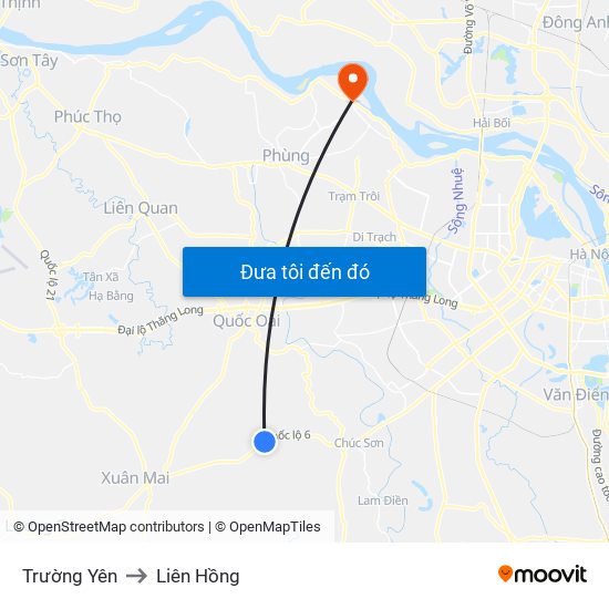 Trường Yên to Liên Hồng map