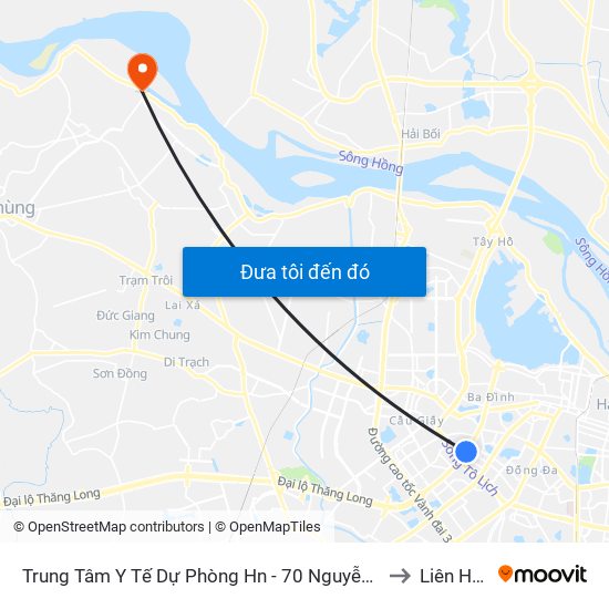 Trung Tâm Y Tế Dự Phòng Hn - 70 Nguyễn Chí Thanh to Liên Hồng map