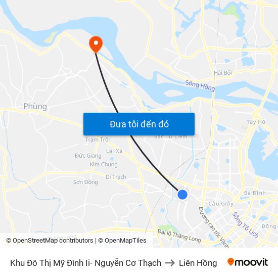 Khu Đô Thị Mỹ Đình Ii- Nguyễn Cơ Thạch to Liên Hồng map