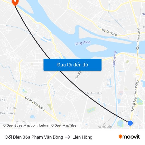 Đối Diện 36a Phạm Văn Đồng to Liên Hồng map