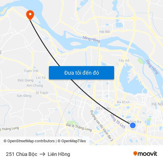 251 Chùa Bộc to Liên Hồng map