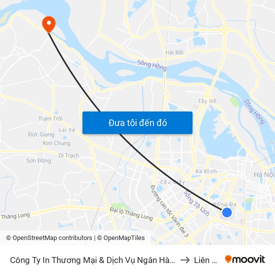 Công Ty In Thương Mại & Dịch Vụ Ngân Hàng - Số 10 Chùa Bộc to Liên Hồng map