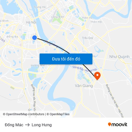 Đống Mác to Long Hưng map