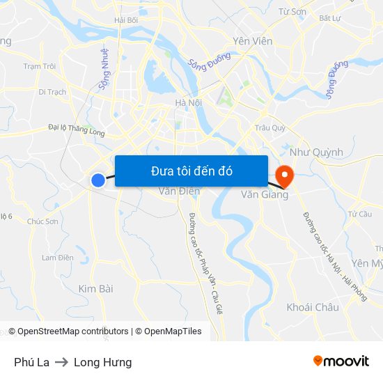 Phú La to Long Hưng map
