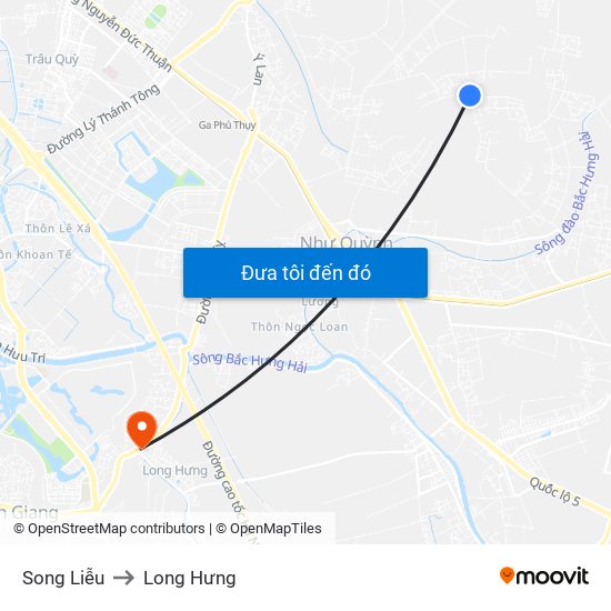 Song Liễu to Long Hưng map