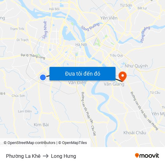 Phường La Khê to Long Hưng map