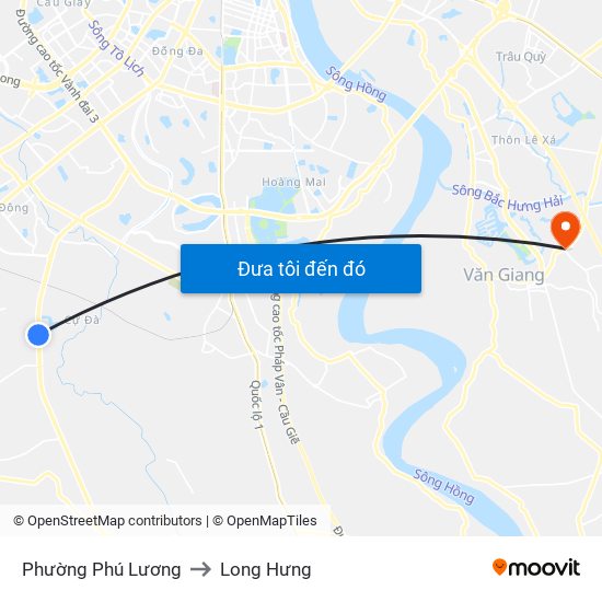 Phường Phú Lương to Long Hưng map