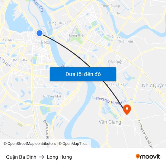 Quận Ba Đình to Long Hưng map