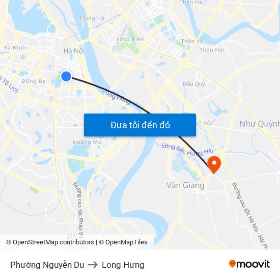 Phường Nguyễn Du to Long Hưng map