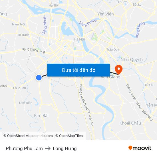 Phường Phú Lãm to Long Hưng map