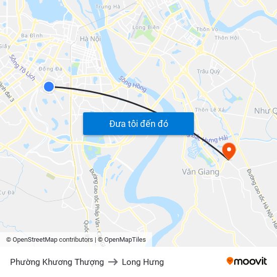 Phường Khương Thượng to Long Hưng map