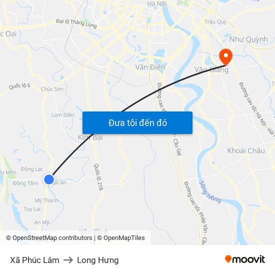 Xã Phúc Lâm to Long Hưng map