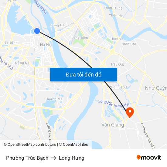 Phường Trúc Bạch to Long Hưng map
