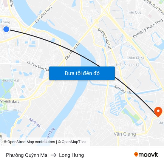 Phường Quỳnh Mai to Long Hưng map