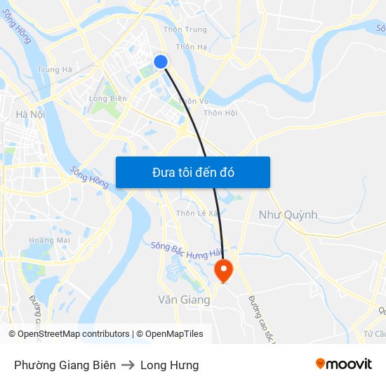 Phường Giang Biên to Long Hưng map