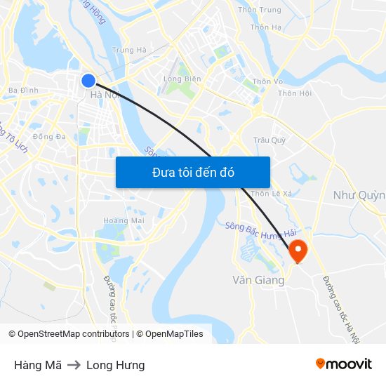 Hàng Mã to Long Hưng map