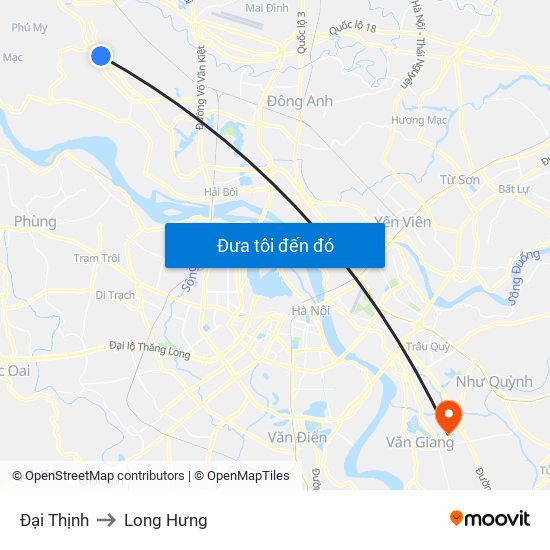 Đại Thịnh to Long Hưng map