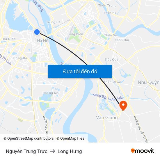 Nguyễn Trung Trực to Long Hưng map