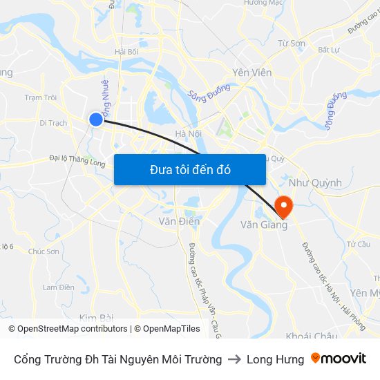 Cổng Trường Đh Tài Nguyên Môi Trường to Long Hưng map