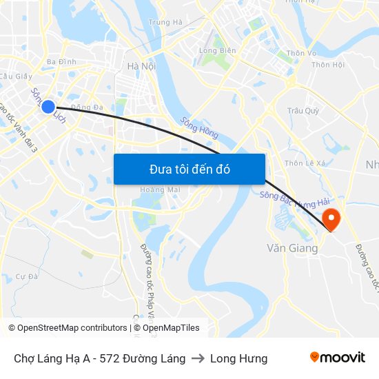 Chợ Láng Hạ A - 572 Đường Láng to Long Hưng map