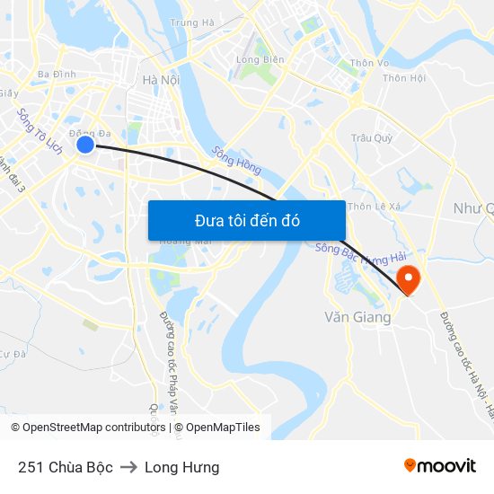 251 Chùa Bộc to Long Hưng map