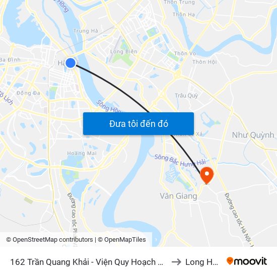 162 Trần Quang Khải - Viện Quy Hoạch Thủy Lợi to Long Hưng map