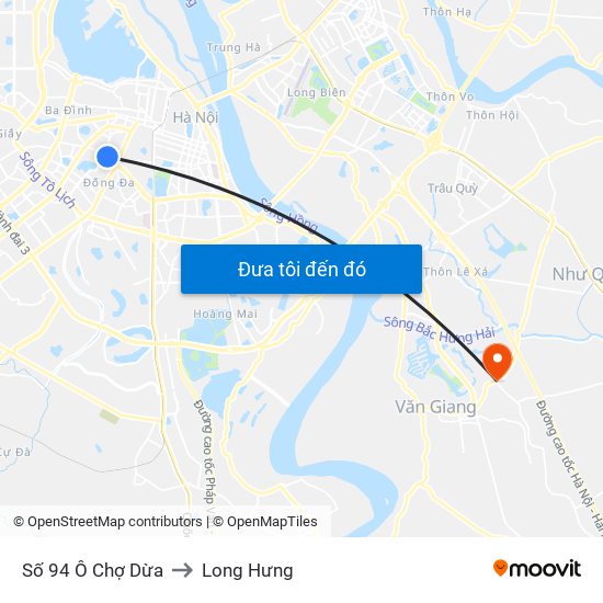 Số 94 Ô Chợ Dừa to Long Hưng map