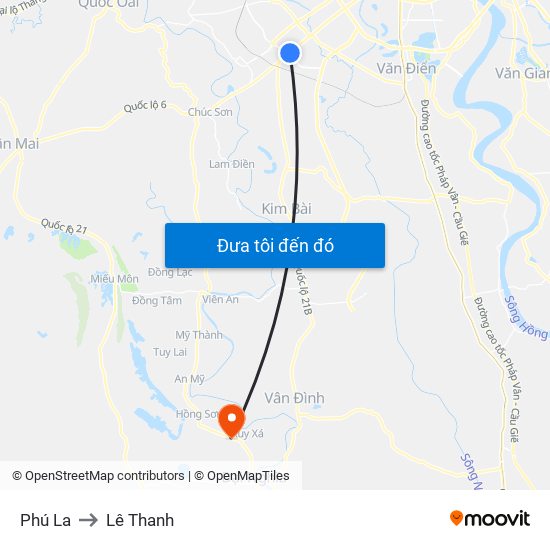 Phú La to Lê Thanh map