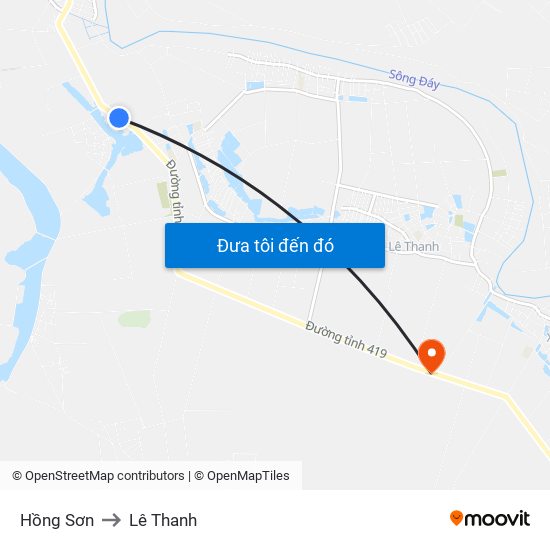 Hồng Sơn to Lê Thanh map