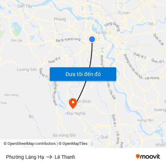 Phường Láng Hạ to Lê Thanh map