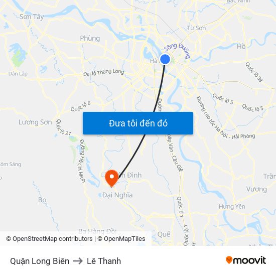 Quận Long Biên to Lê Thanh map