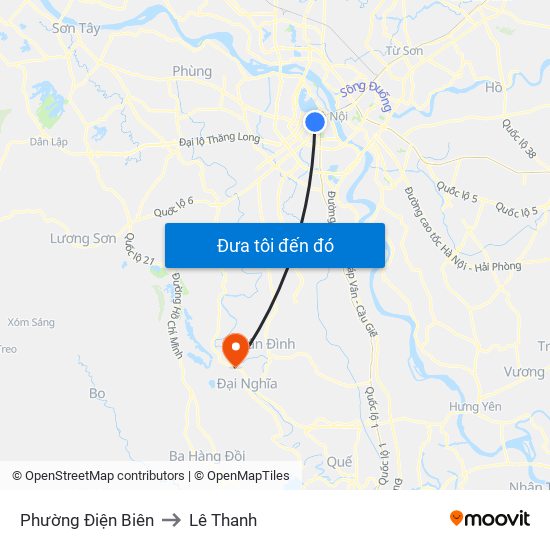 Phường Điện Biên to Lê Thanh map