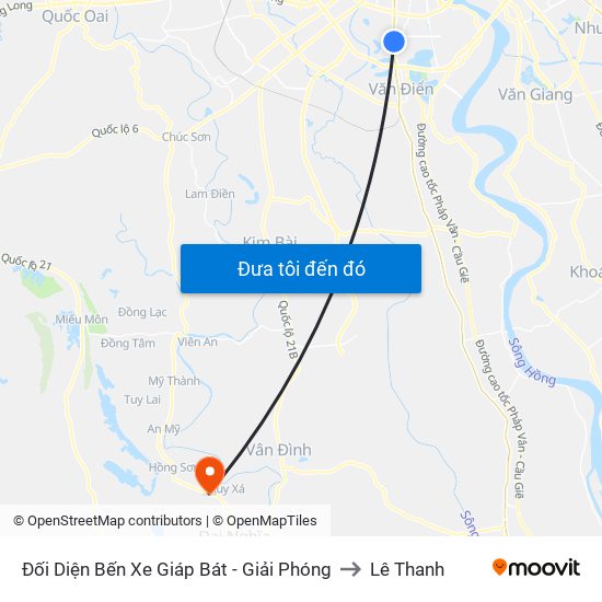 Đối Diện Bến Xe Giáp Bát - Giải Phóng to Lê Thanh map