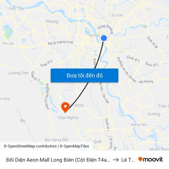 Đối Diện Aeon Mall Long Biên (Cột Điện T4a/2a-B Đường Cổ Linh) to Lê Thanh map