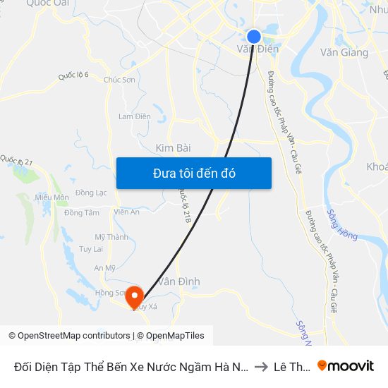 Đối Diện Tập Thể Bến Xe Nước Ngầm Hà Nội - Ngọc Hồi to Lê Thanh map