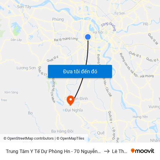 Trung Tâm Y Tế Dự Phòng Hn - 70 Nguyễn Chí Thanh to Lê Thanh map