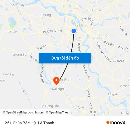 251 Chùa Bộc to Lê Thanh map
