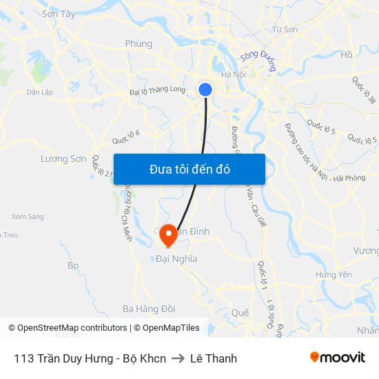 113 Trần Duy Hưng - Bộ Khcn to Lê Thanh map
