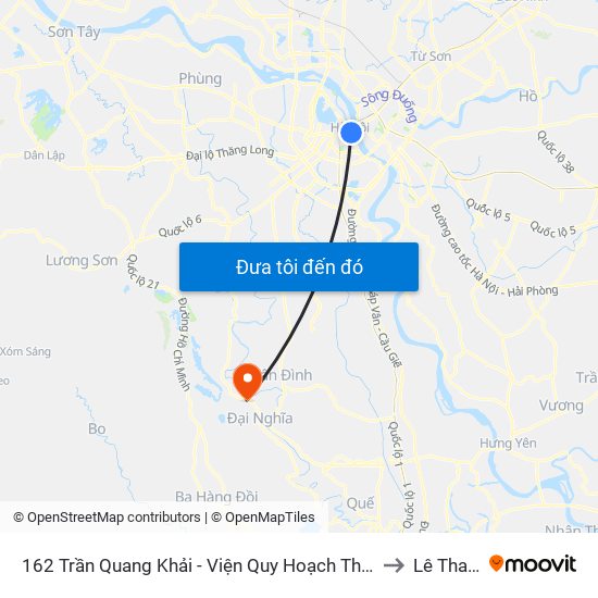 162 Trần Quang Khải - Viện Quy Hoạch Thủy Lợi to Lê Thanh map