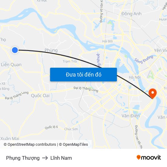 Phụng Thượng to Lĩnh Nam map