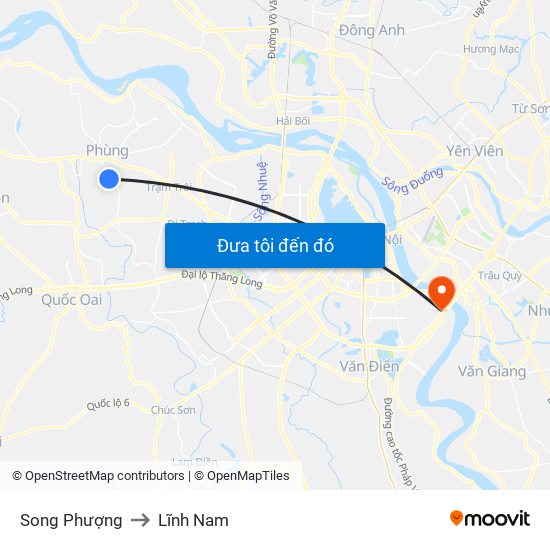 Song Phượng to Lĩnh Nam map