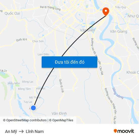 An Mỹ to Lĩnh Nam map