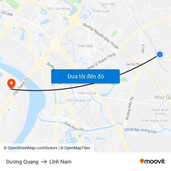 Dương Quang to Lĩnh Nam map
