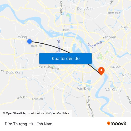 Đức Thượng to Lĩnh Nam map