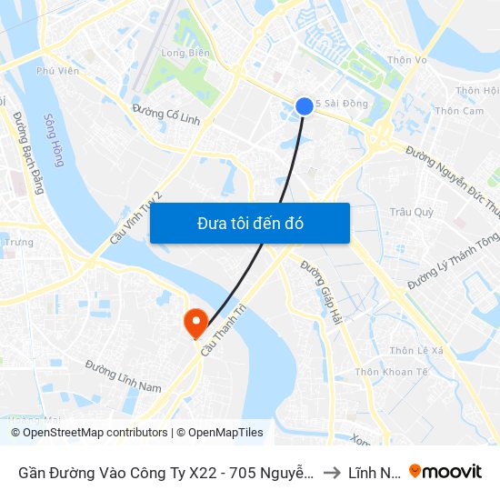 Gần Đường Vào Công Ty X22 - 705 Nguyễn Văn Linh to Lĩnh Nam map