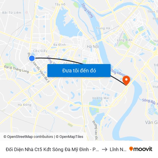 Đối Diện Nhà Ct5 Kđt Sông Đà Mỹ Đình - Phạm Hùng to Lĩnh Nam map