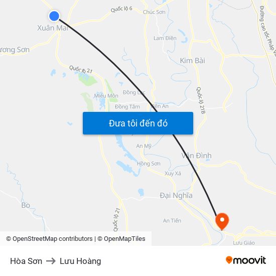 Hòa Sơn to Lưu Hoàng map